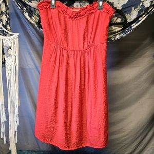 Francesca's Collections Strapless Red Dress